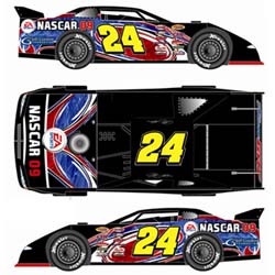 2008 Jeff Gordon 1/24th NASCAR 09 Late Model Dirt car